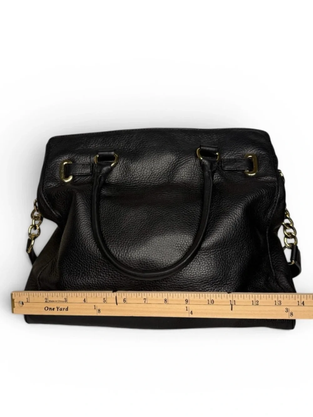 Michael Kors Black Pebbled Leather Satchel / Shoulder Bag